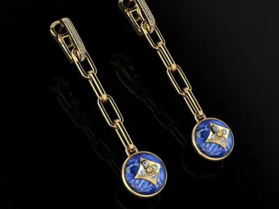Louis Vuitton Earrings  3D print model purchase