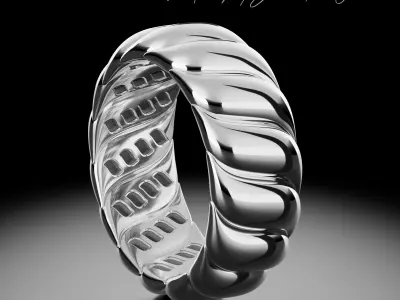 Lustrous harmony ring 3D print model