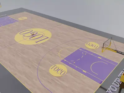 Basketball Court Low-poly 3D model