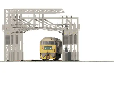 British Rail Class 47  with coaches 3D model