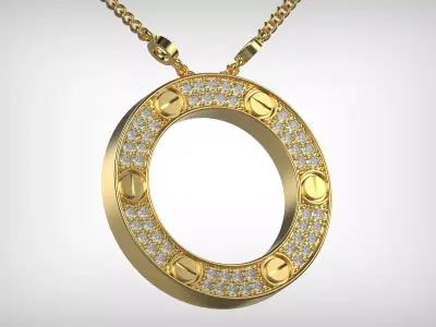 Necklace Love Original 3D print model