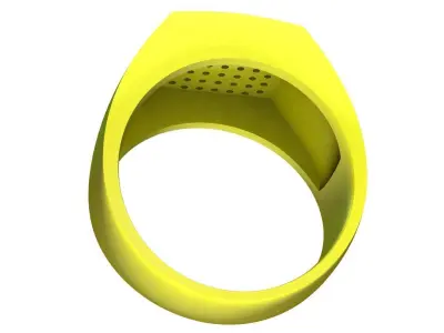 Square Pave Diamond Ring for Men 3D Jewelry Model 4534 3D print model