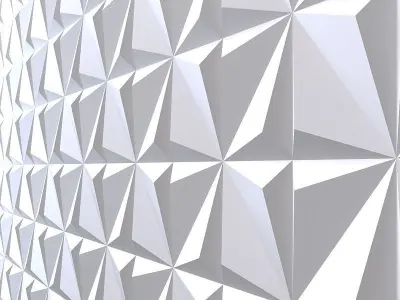 3d panel triangular shape made of triangles Low-poly 3D model