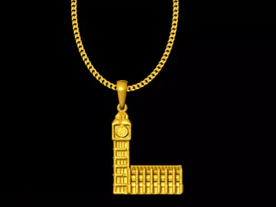Tower pendant charms - one inch pendant 3D print model