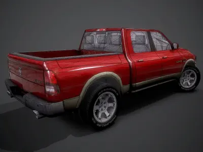 Dodge RAM 2009 Low-poly 3D model