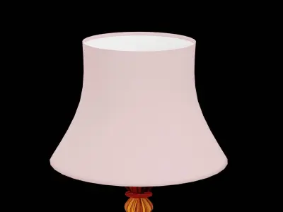Bed Side Table Lamp Low-poly 3D model