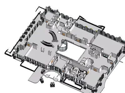 ARCHITECTURAL REVIT MODEL FOR ROYAL PALACE  3D model