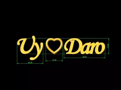 V Love Daro Free 3D print model