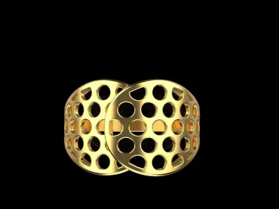 Lightweight ring with round holes  model 909 3D print model