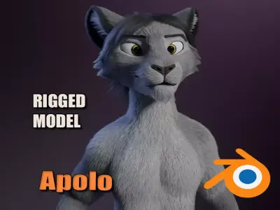 Apolo Anthro White Lion 3D model