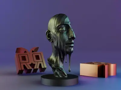 Melting Serenity Bust 3D print model