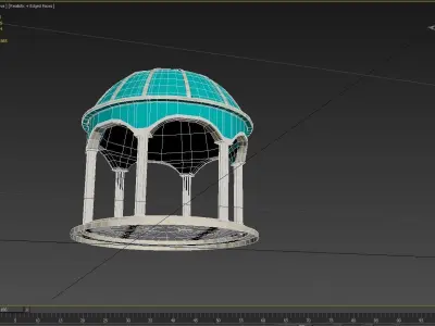 Glorieta center park model ready to unreal enginer 4  Free low-poly 3D model