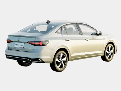 Volkswagen Virtus 2024 Highline Spec Low-poly 3D model