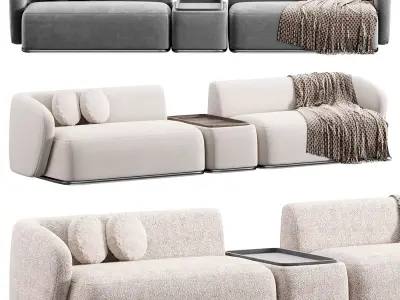 Rene Sofa by Meridiani Set 4 3D model