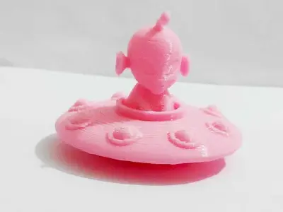 A cute UFO Alien to decorate and play 3D print model