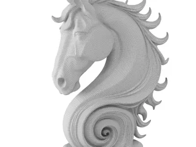 horse statue 15 3D model