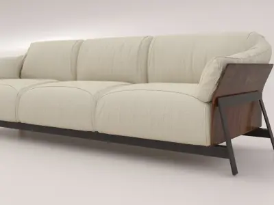 sofa set revit model 3D model
