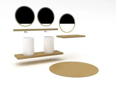 bohemian bathroom toilet 03 3D model Low-poly 3D model