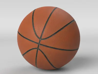Basketball Low-poly 3D model 7