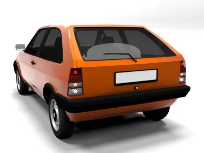 VW POLO COUPE 1980 Low-poly 3D model