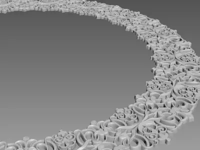 Round Rosette 3D model buy