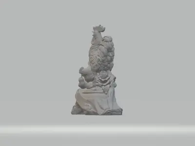 Hen Cock Chick 3D print model