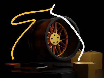 hre-540c-3pc wheel 3D model
