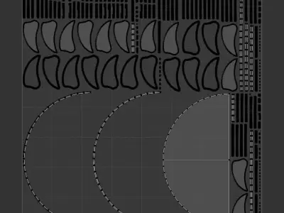 Medieval-modern-warm windows with abstract illustration 3D model