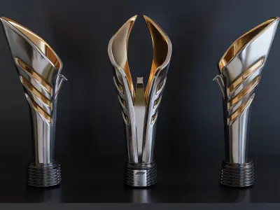 F1 Trophy - Singapore GP Trophy Low-poly 3D model
