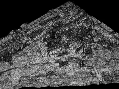 terrain construction-site industrial drone scan  3D model