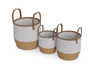 Home decorations Decorative baskets Low-poly 3D model