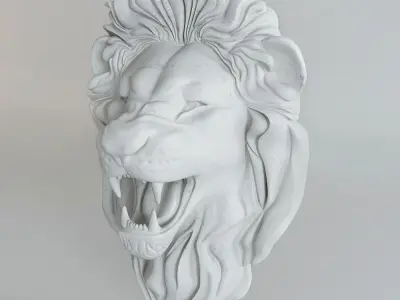Lion head 3D model