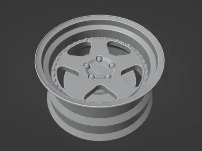 ROC - 3 Piece Wheels - Game Ready Low-poly 3D model