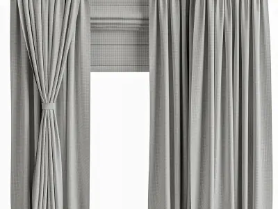 Curtain modern 4 3D model