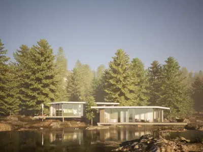 058Modernhouse1f110m2 3D model