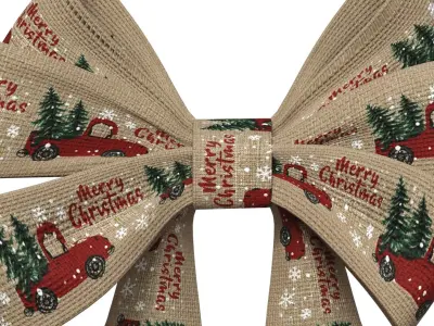Christmas Bow Ribbon 62 Low-poly 3D model