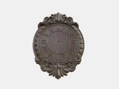 Wooden Clock Decor 3D print model shop