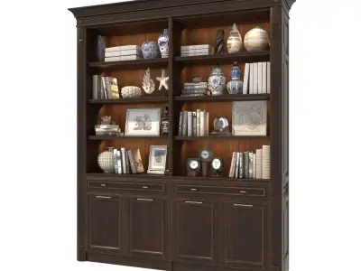 Classic Display Cabinet and Decoration 3D model