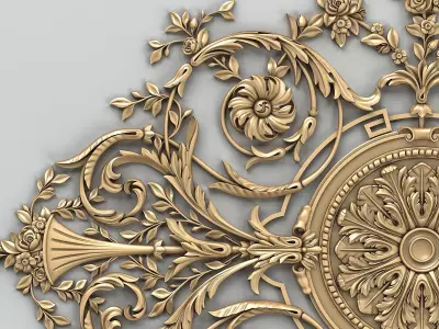 Carved decor central 017 3D model