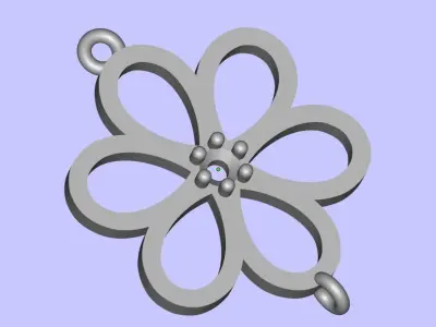 Flower chain necklace Free 3D print model