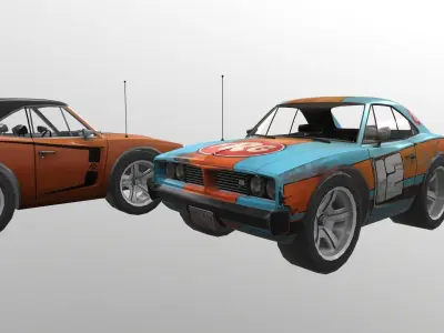 Brawler car Low-poly 3D model