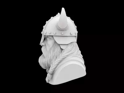 Viking Warrior Bust 3D Print Model 3D print model