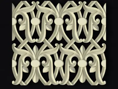 Central decor ornament for furniture 3D model 289