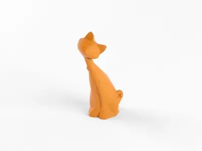 Low Poly Rabbit Cat Dog Squirrel Seal Animals Set Pack Lowpoly Low-poly 3D model