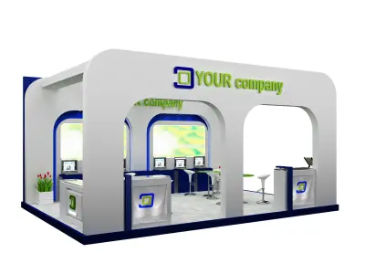 Booth Exhibition Stand a518 3D model
