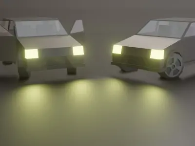 Hatchback car stylized Free low-poly 3D model