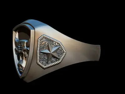 Chicago bulls ring 3D print model