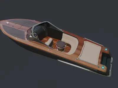 Speedboat  Low-poly 3D model