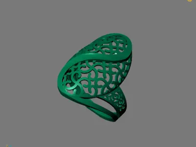 Women Plain Ring Ready STL Models Womens Ring 3d models 3D print model 37