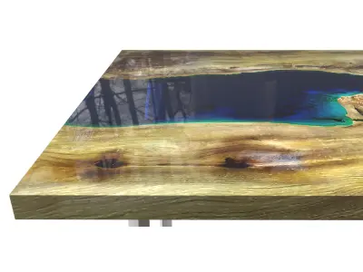 Epoxy resin table 3D model